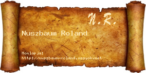 Nuszbaum Roland névjegykártya